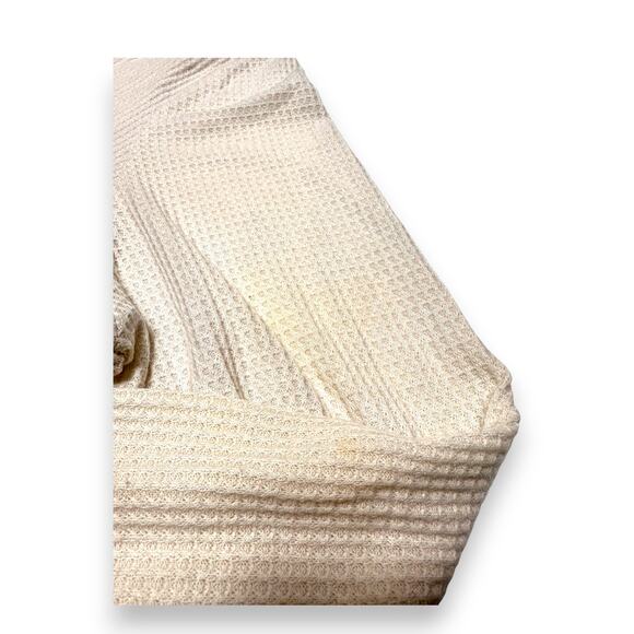 The Rolling Stones Cream Waffle Thermal Oversized Tee Size 2 - Picture 6 of 8